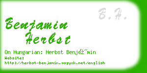 benjamin herbst business card